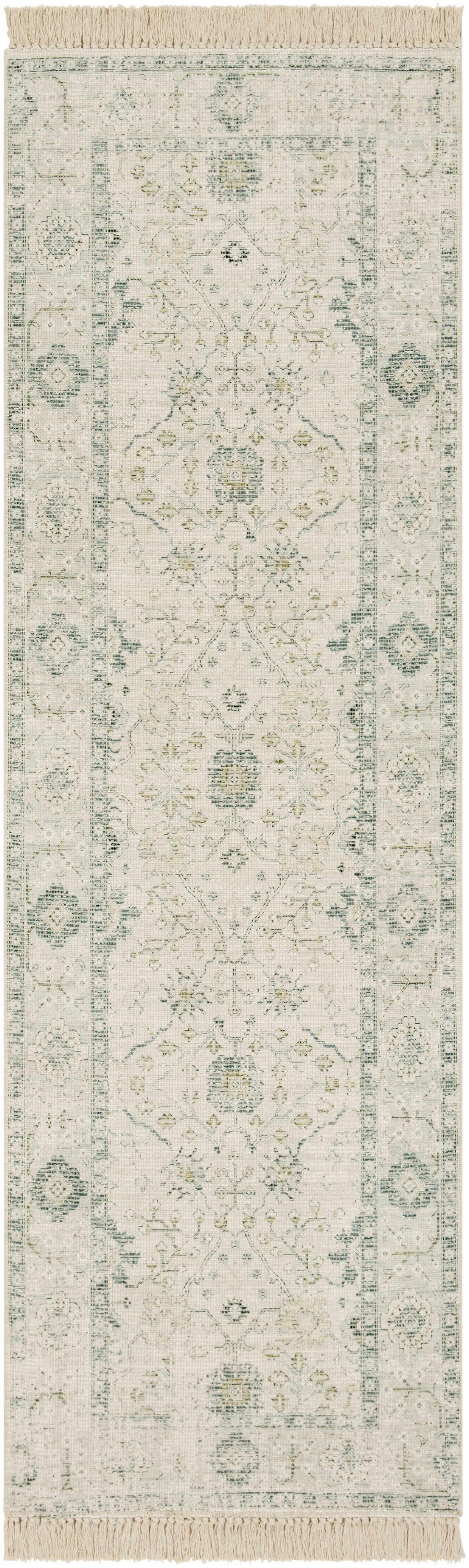 Penkridge Sage Persian Style Rug - 2’6’’ x 8’ Runner - Boutique Rugs