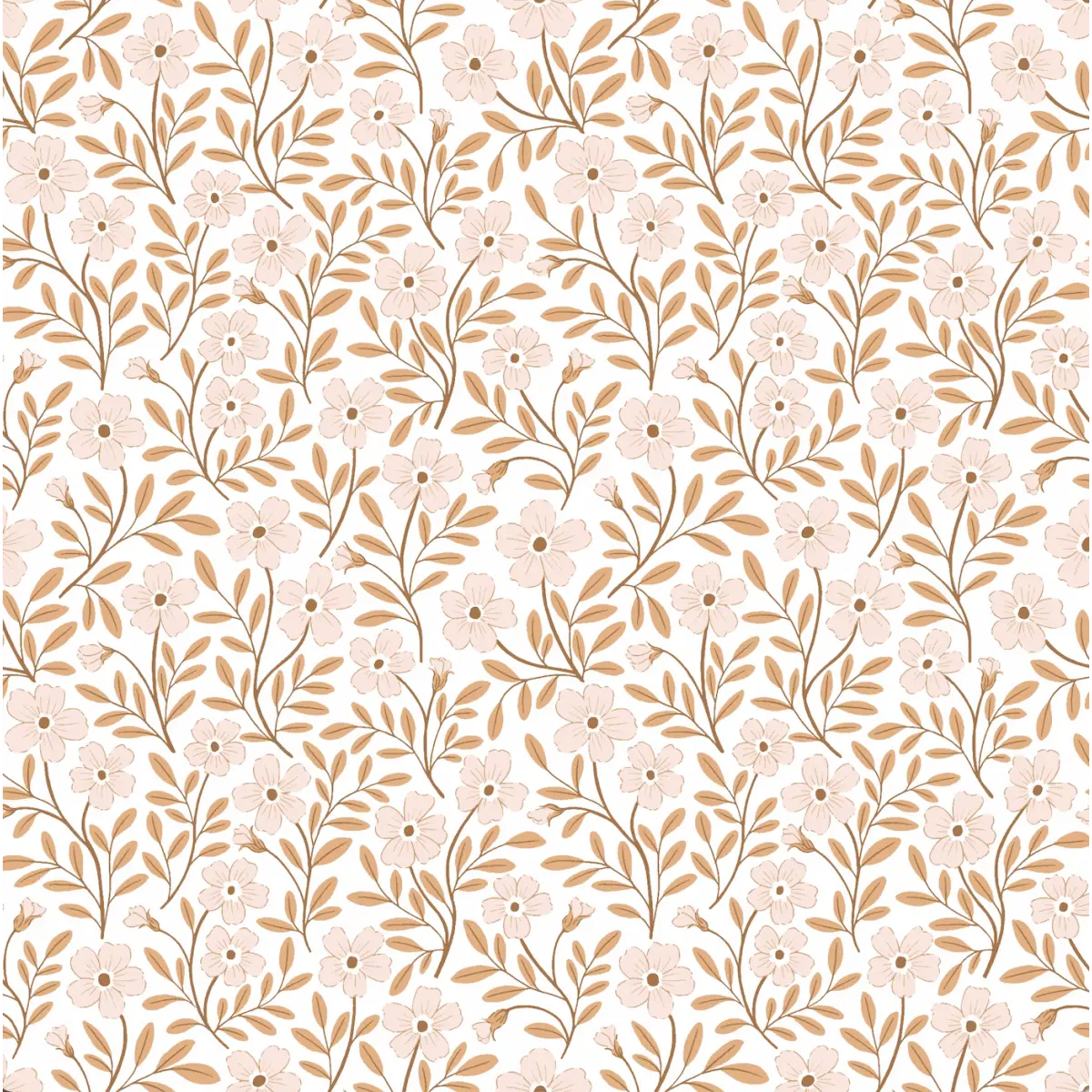 Penny Wallpaper - Kids Floral - by Gooseberry Moon - Sample 1 foot by 1 foot / Pink - Loomwell Home Goods