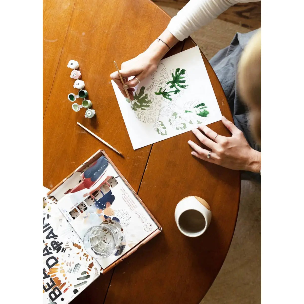 Paint-By Number Kit - Peony Blossoms - Cate Paper Co.