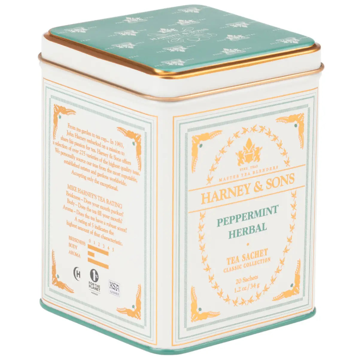 Peppermint Herbal Tea - Classic Tin of 20 Sachets - Sachets / Tin of 20 Sachets - Harney & Sons Fine Teas