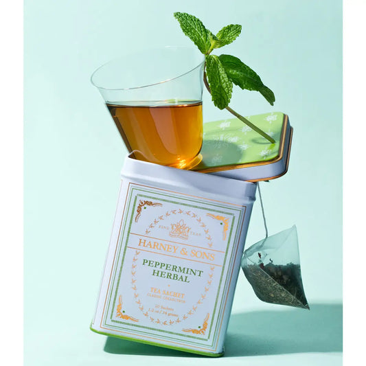 Peppermint Herbal Tea - Classic Tin of 20 Sachets - Harney & Sons Fine Teas