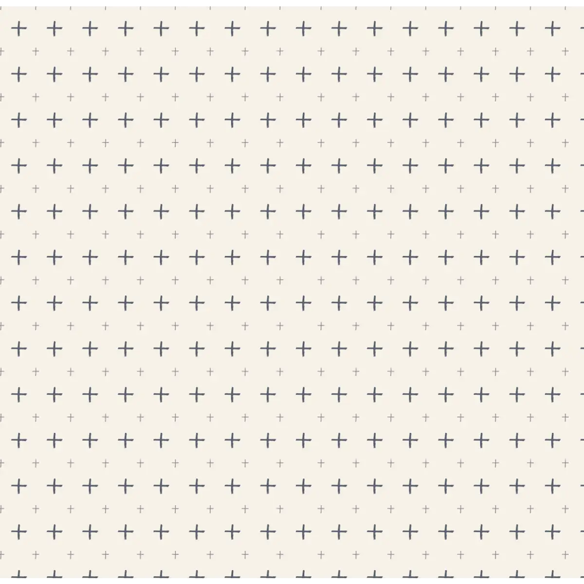 Peralta Wallpaper - Simple Crosses = by Hailey Kiefer Designs - Sample 1 foot by 1 foot / Cream and Navy - Loomwell