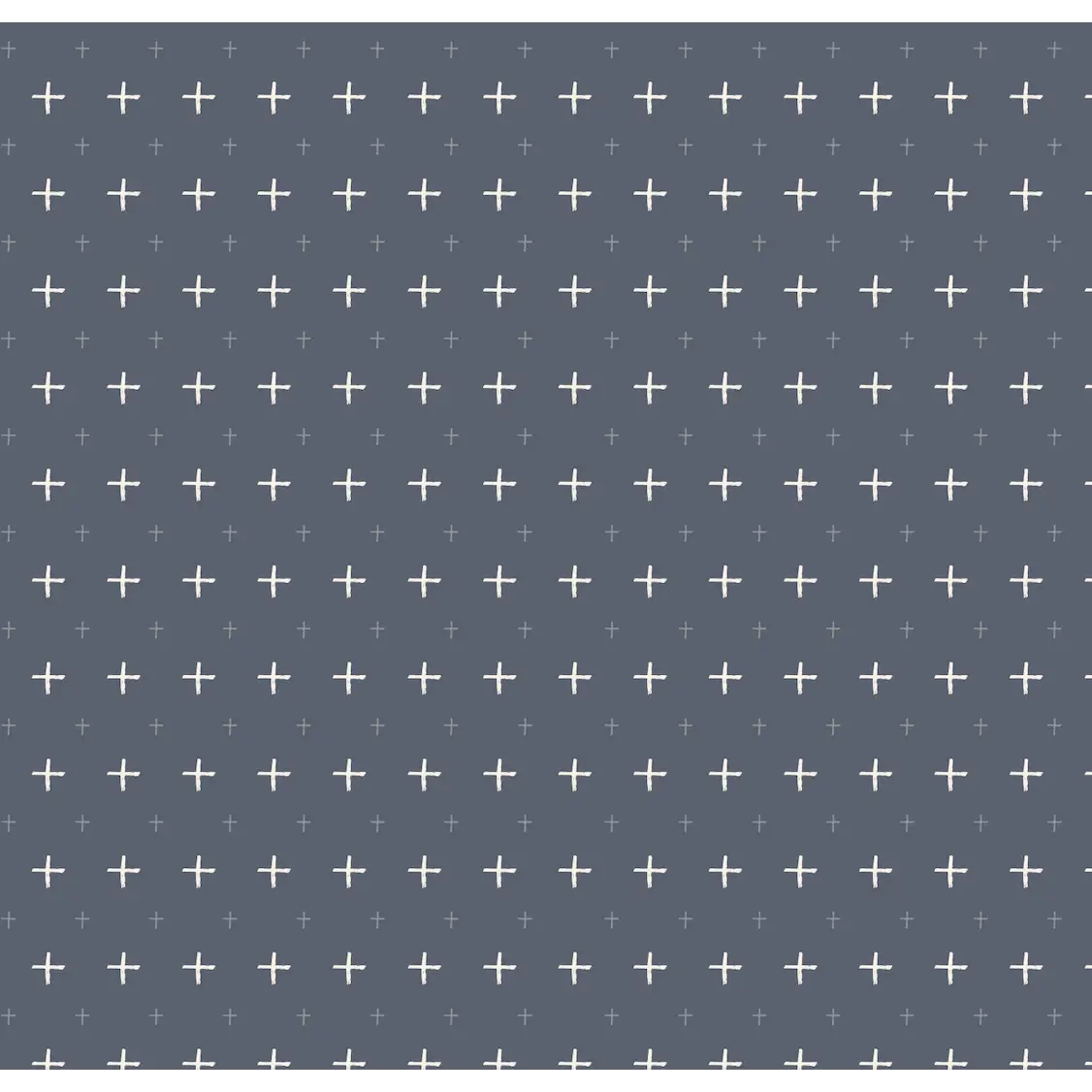 Peralta Wallpaper - Simple Crosses = by Hailey Kiefer Designs - Sample 1 foot by 1 foot / Navy - Loomwell Home Goods