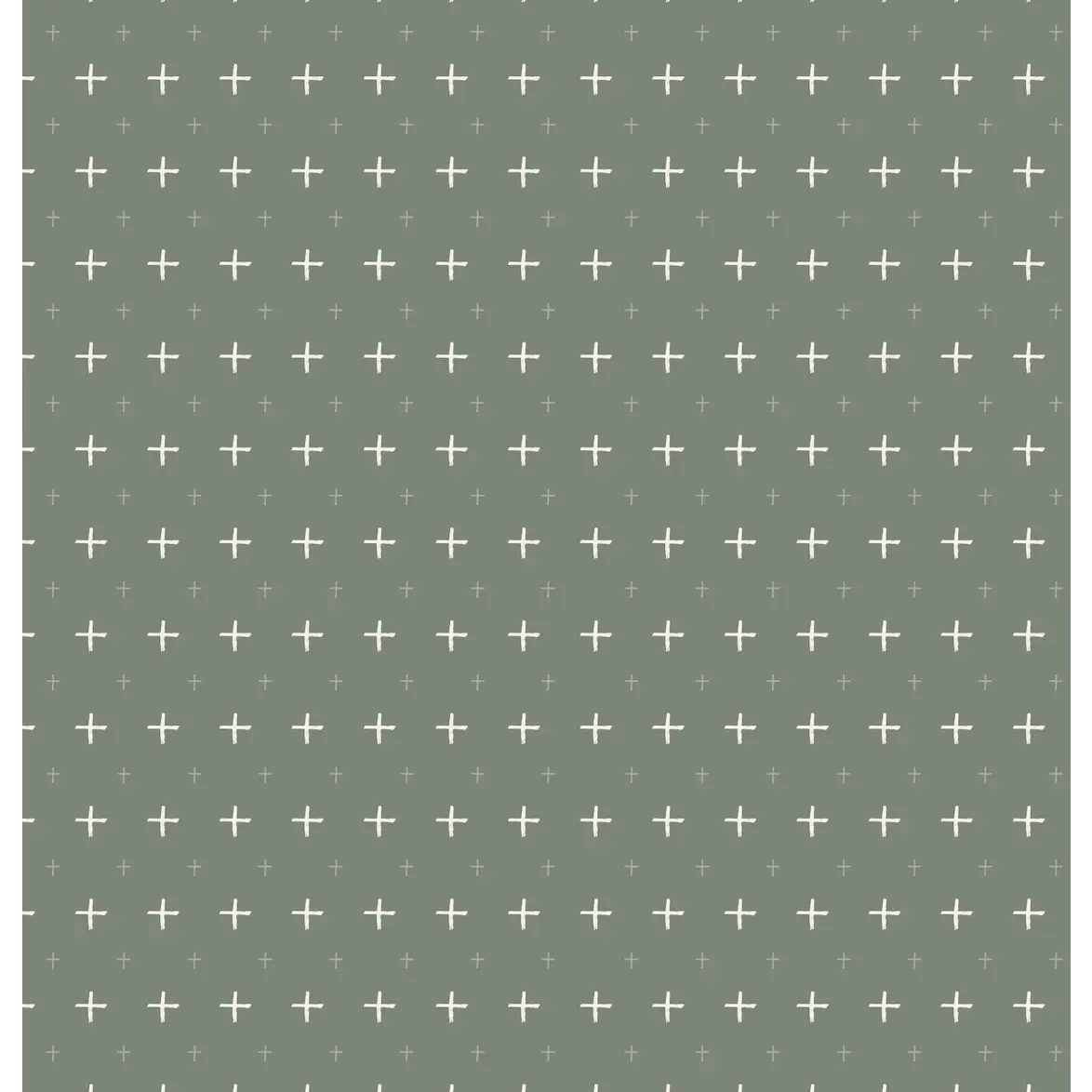 Peralta Wallpaper - Simple Crosses = by Hailey Kiefer Designs - Sample 1 foot by 1 foot / Sage - Loomwell Home Goods