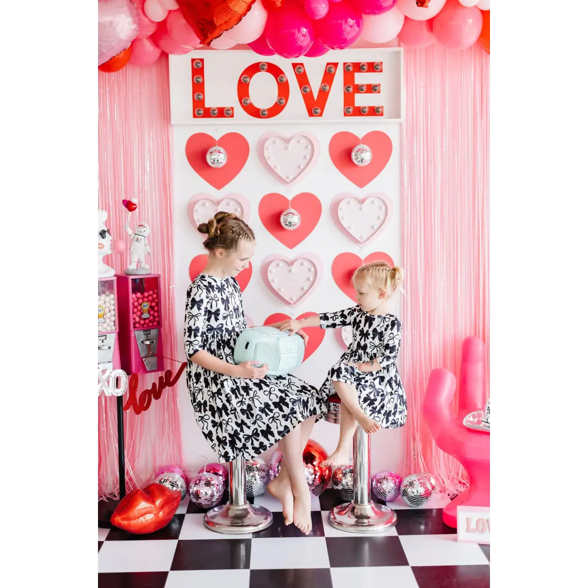 Pocket Twirl Dress - Perfectly Tied - Black Bows - Mila & Rose ®