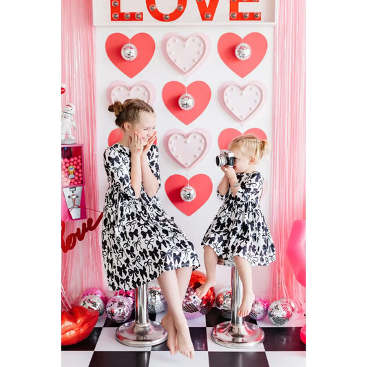 Pocket Twirl Dress - Perfectly Tied - Black Bows - Mila & Rose ®