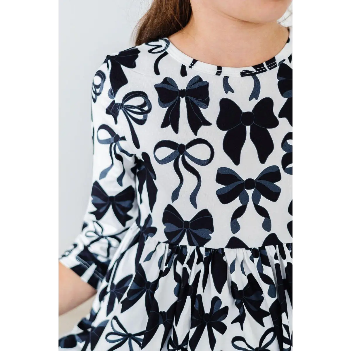 Pocket Twirl Dress - Perfectly Tied - Black Bows - 6-12M - Mila & Rose ®