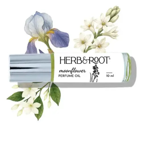 Perfume Oil Roller - Moonflower - Tuberose Jasmine White Florals - Herb & Root