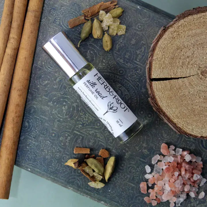 Perfume Oil - Silk Road - Saffron Cinnamon Sandalwood - Herb & Root