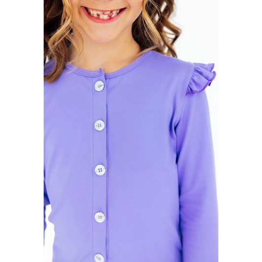 Periwinkle Ruffle Cardigan - Mila & Rose ®