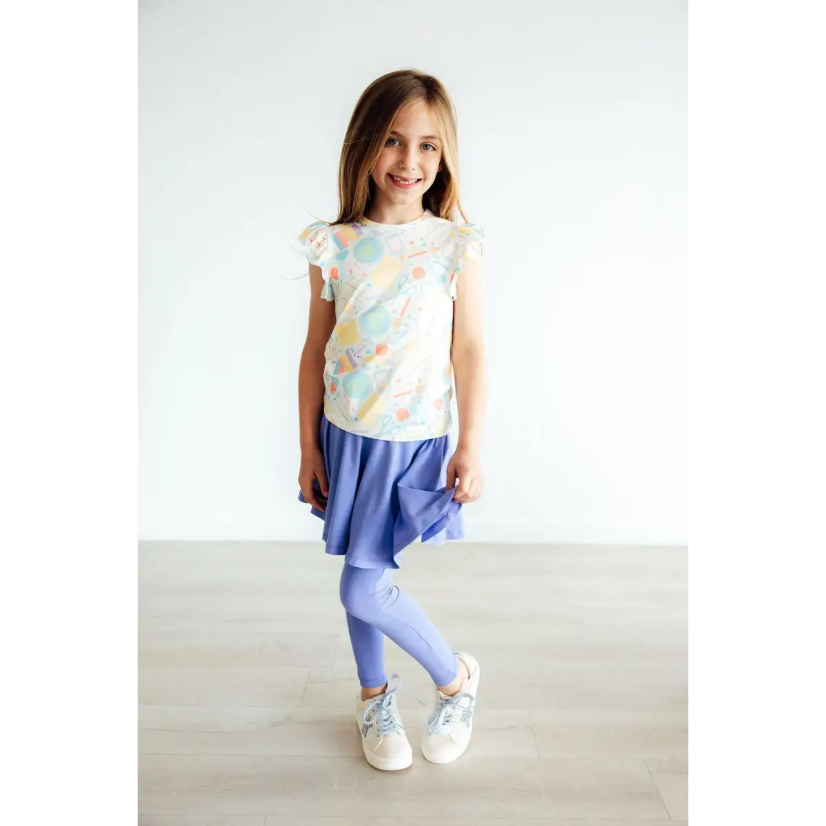 Periwinkle Twirl Skegging - Leggings with Skirt - Mila & Rose ®