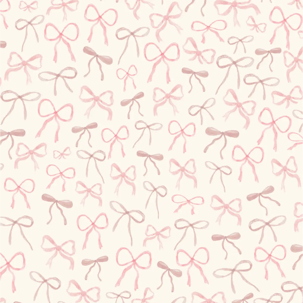 Persephone Wallpaper - Pink Bows - by Sabina Maria - Sample 1 foot by 1 foot / Ivory - Loomwell Home Goods