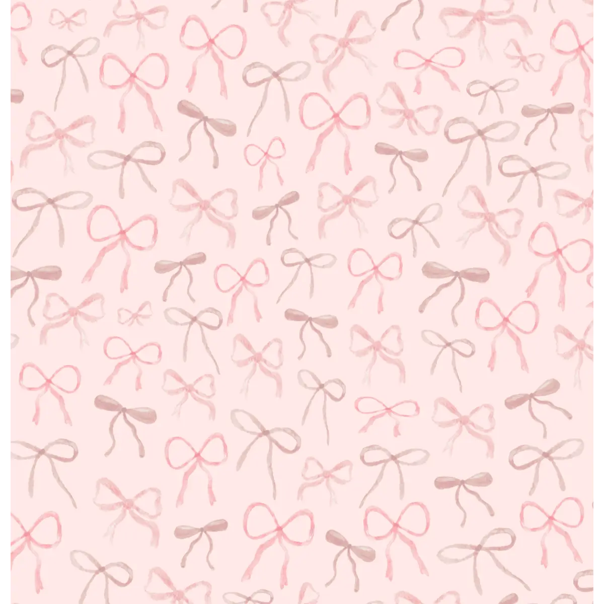 Persephone Wallpaper - Pink Bows - by Sabina Maria - Sample 1 foot by 1 foot / Light Pink - Loomwell Home Goods