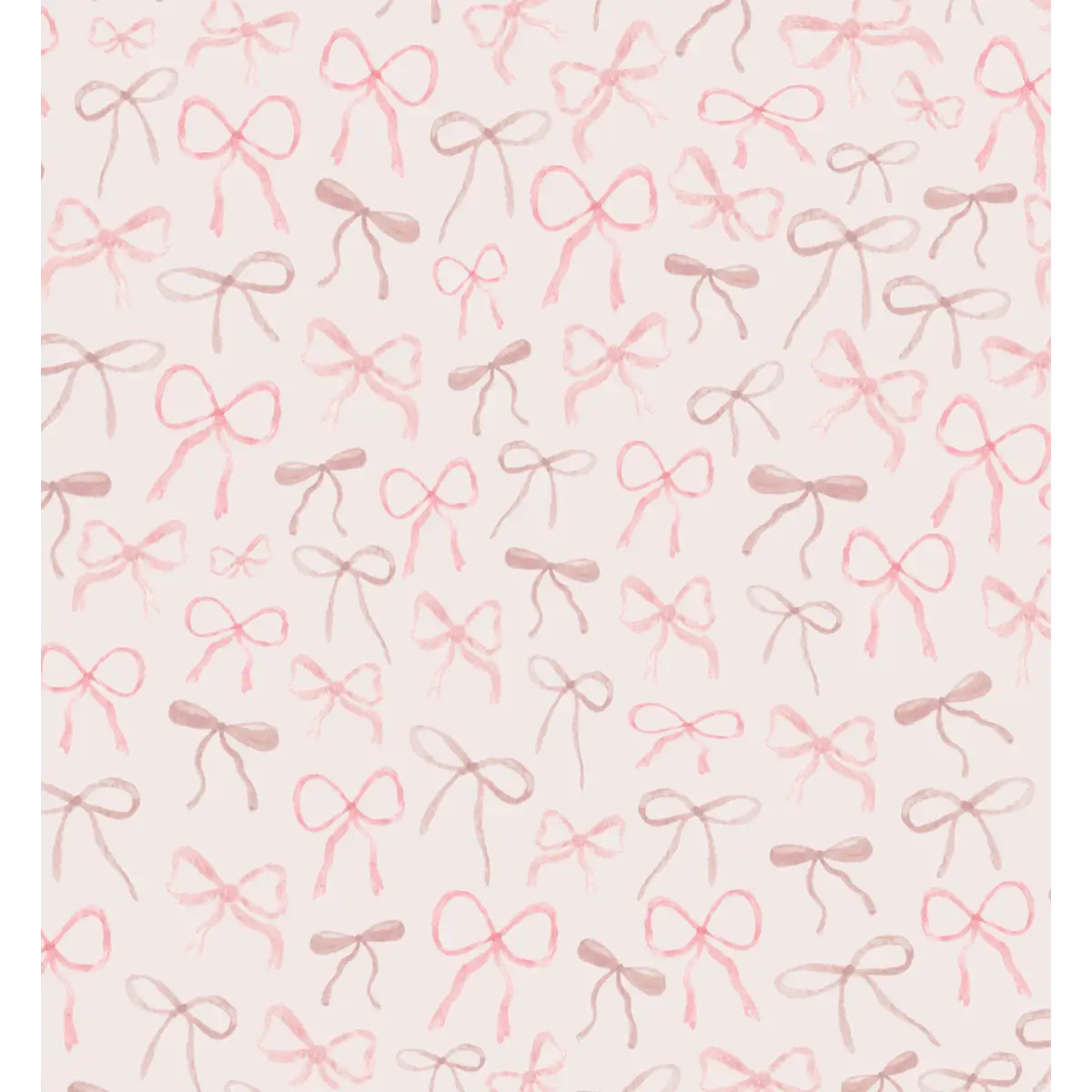 Persephone Wallpaper - Pink Bows - by Sabina Maria - Sample 1 foot by 1 foot / Off White - Loomwell Home Goods