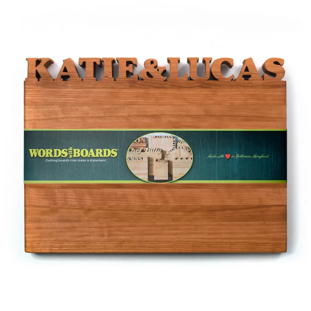 Personalized Cutting Board - Large - Classic Font / Cherry - Words with Boards LLC