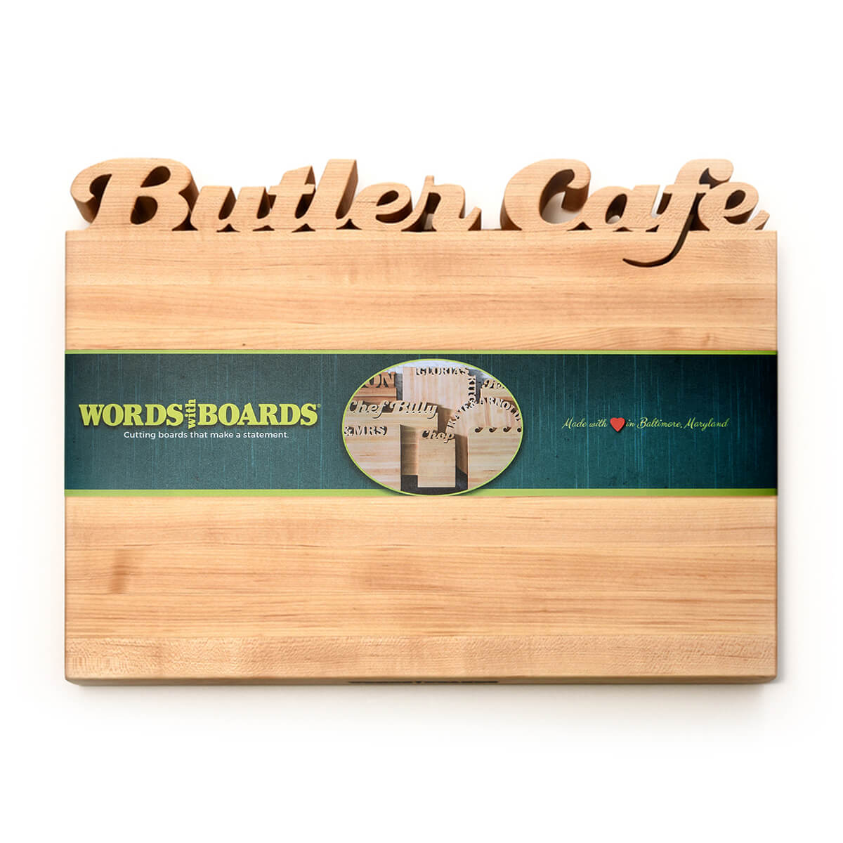 Personalized Cutting Board - Large - Script Font / Maple - Words with Boards LLC