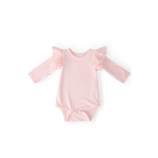 Petal Pink L/S Flutter Bodysuit - Mila & Rose ®