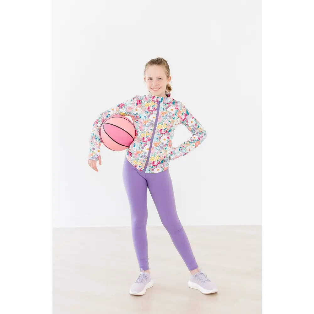 Petal Power Full-Zip Ruffle Active Jacket - Mila & Rose ®