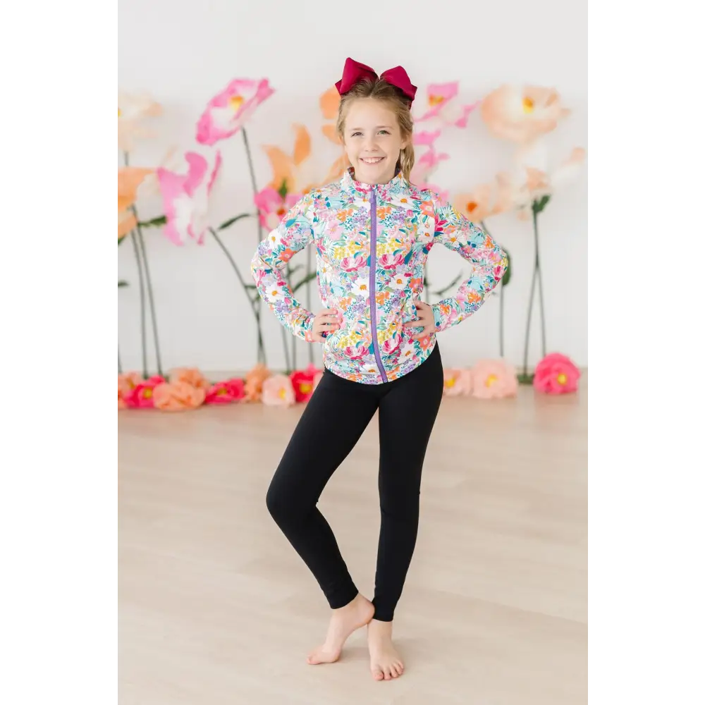 Petal Power Full-Zip Ruffle Active Jacket - Mila & Rose ®