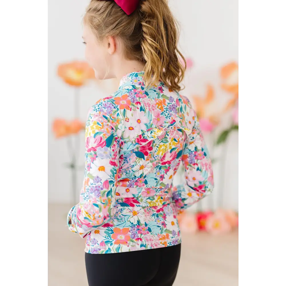 Petal Power Full-Zip Ruffle Active Jacket - Mila & Rose ®