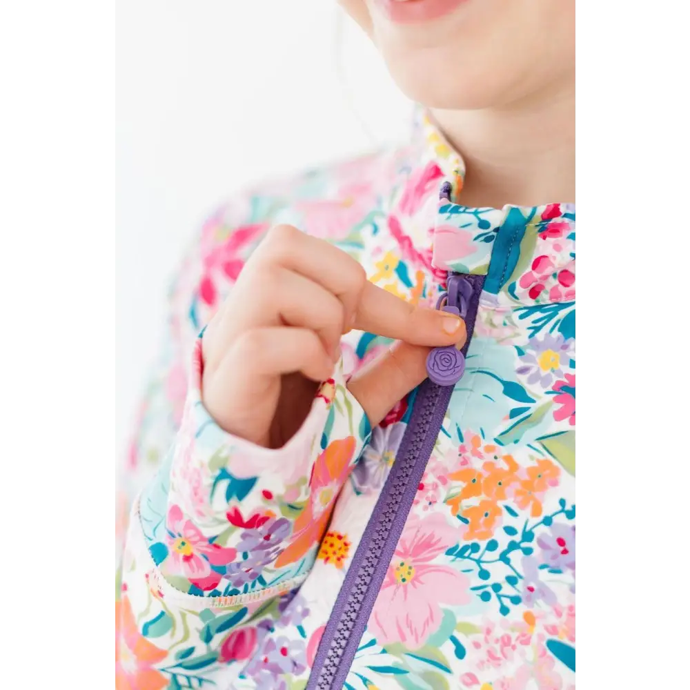 Petal Power Full-Zip Ruffle Active Jacket - Mila & Rose ®