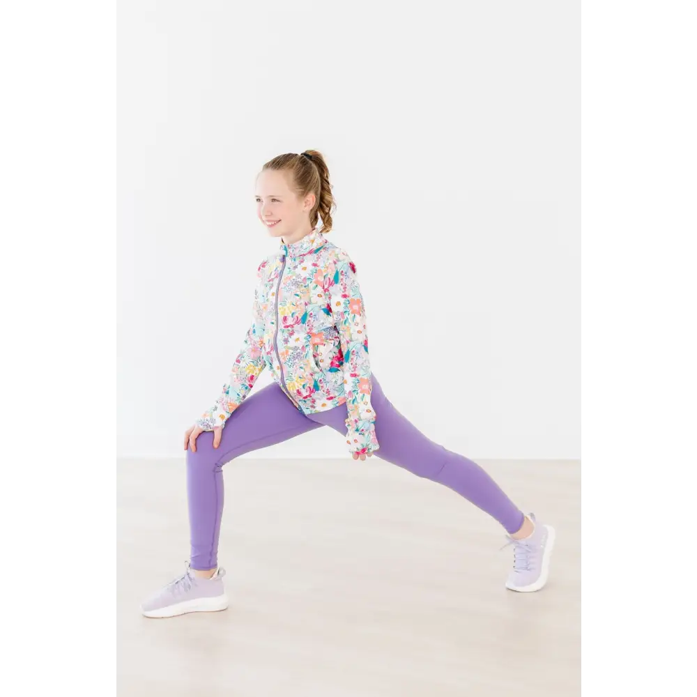 Petal Power Full-Zip Ruffle Active Jacket - Mila & Rose ®