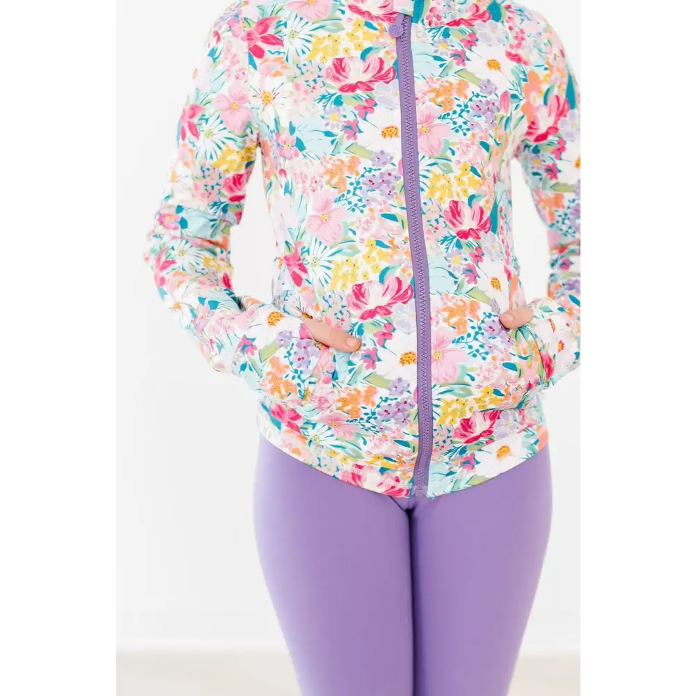 Petal Power Full-Zip Ruffle Active Jacket - Mila & Rose ®