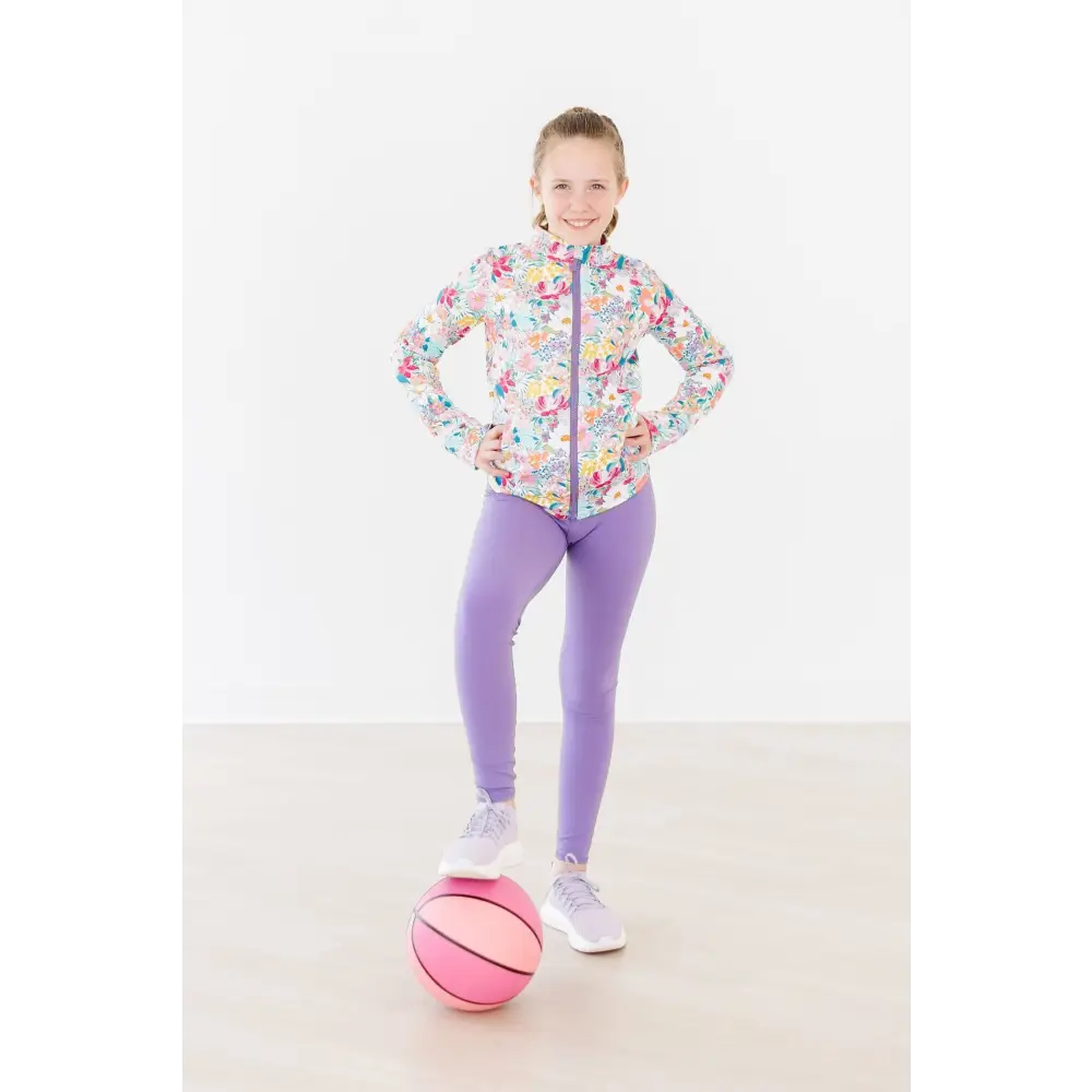 Petal Power Full-Zip Ruffle Active Jacket - Mila & Rose ®