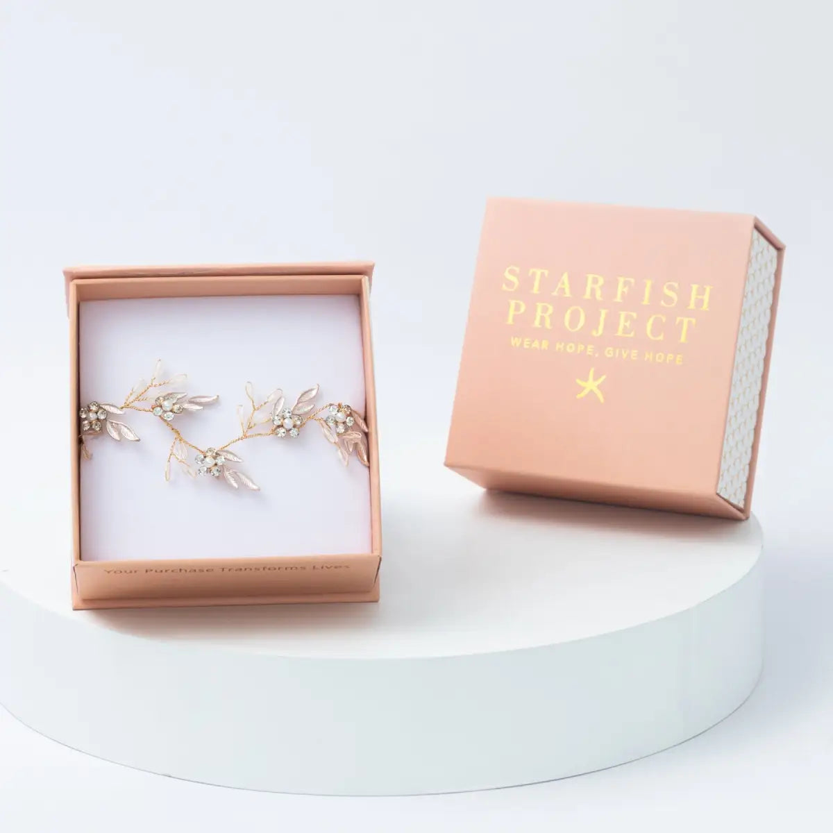 Petite Floral Crystal and Pearl Silk Ribbon Headband - Starfish Project