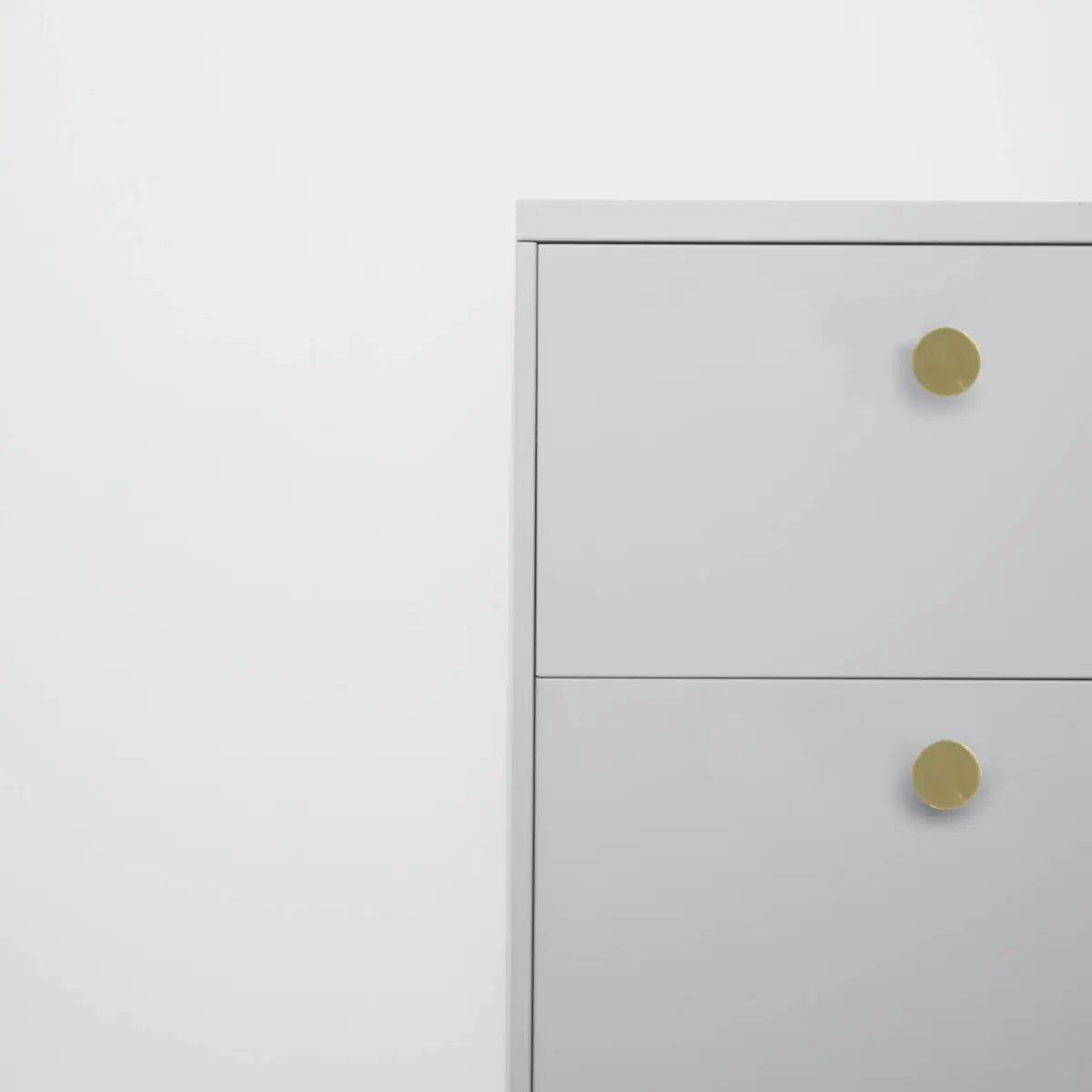 Petite Gold Round Metal Knob (each) - Perilla Home