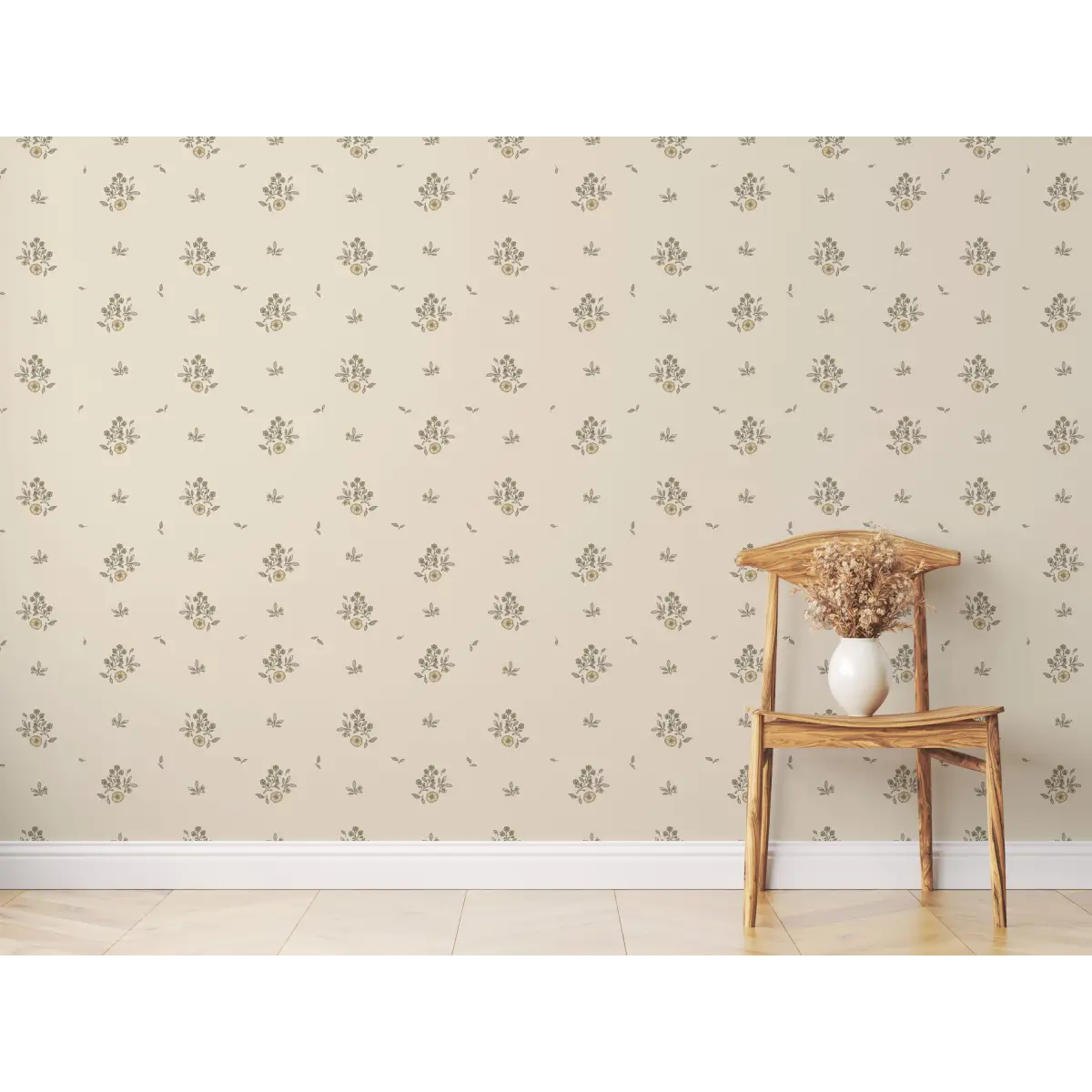 Petunia Wallpaper - Little Flowers and Dots - by Danelys Sidron - Loomwell Home Goods