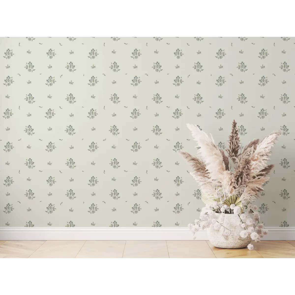 Petunia Wallpaper - Little Flowers and Dots - by Danelys Sidron - Loomwell Home Goods
