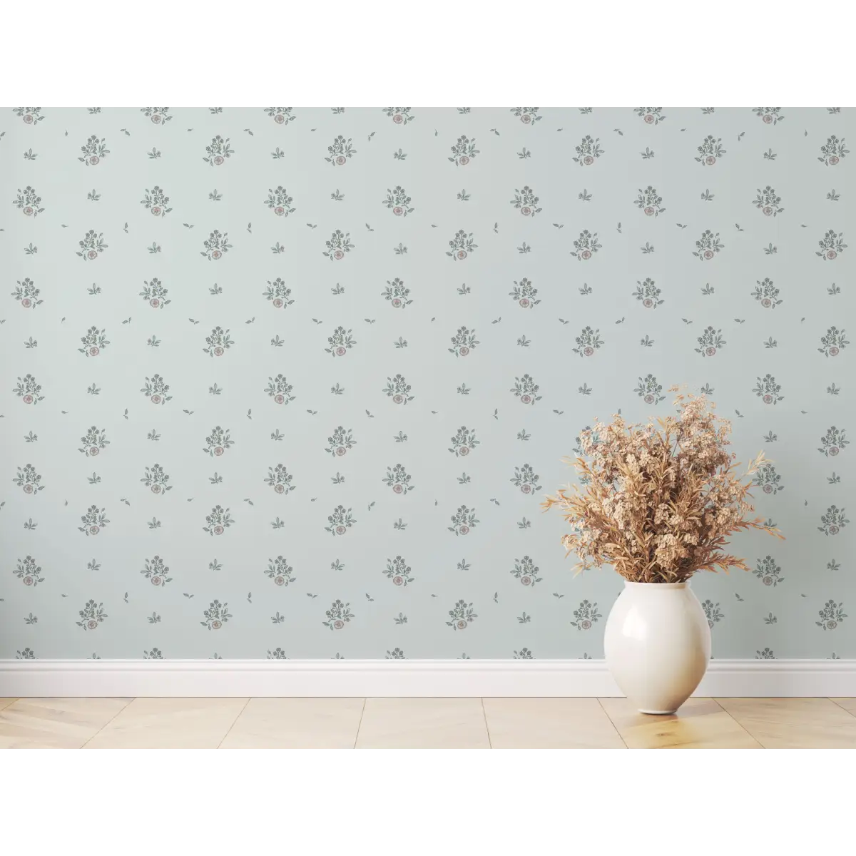Petunia Wallpaper - Little Flowers and Dots - by Danelys Sidron - Loomwell Home Goods