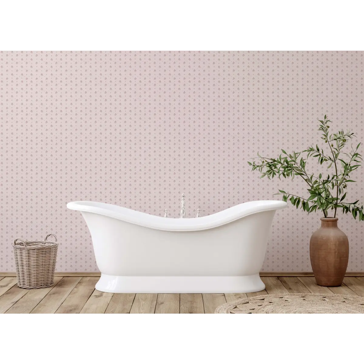 Petunia Wallpaper - Little Flowers and Dots - by Danelys Sidron - Loomwell Home Goods