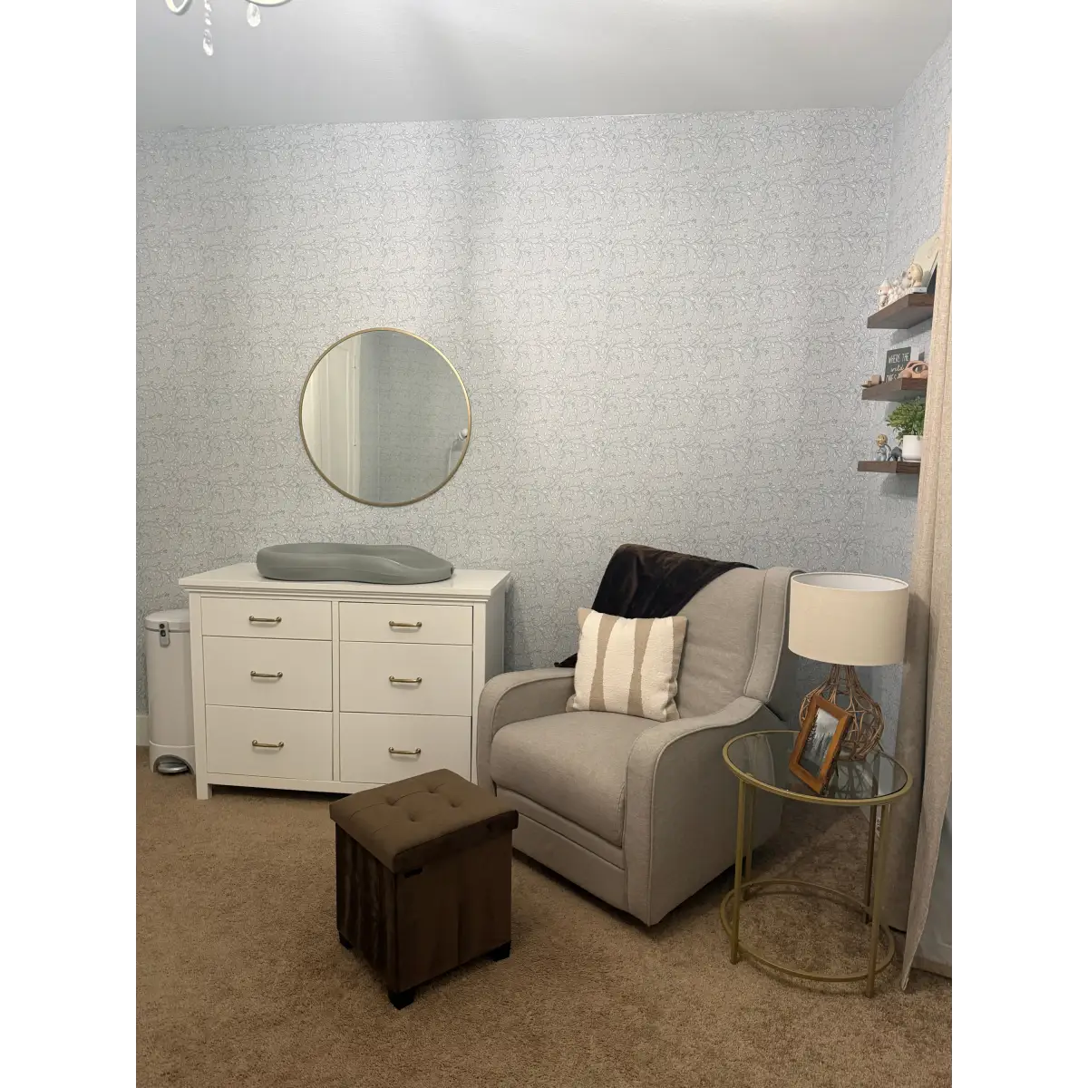 Peyton Wallpaper - Petite Leaf Swirls - by Kimberly Morgan - Loomwell Home Goods