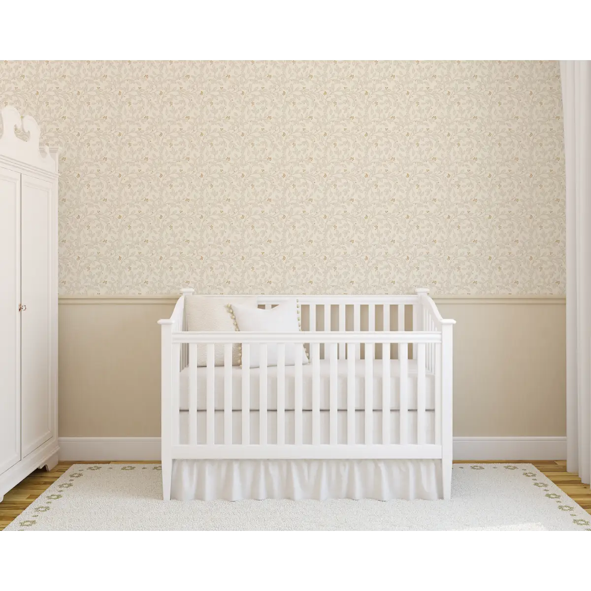 Peyton Wallpaper - Petite Leaf Swirls - by Kimberly Morgan - Loomwell Home Goods