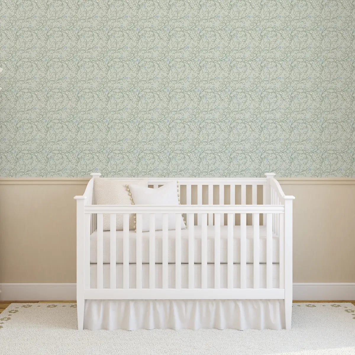Peyton Wallpaper - Petite Leaf Swirls - by Kimberly Morgan - Loomwell Home Goods