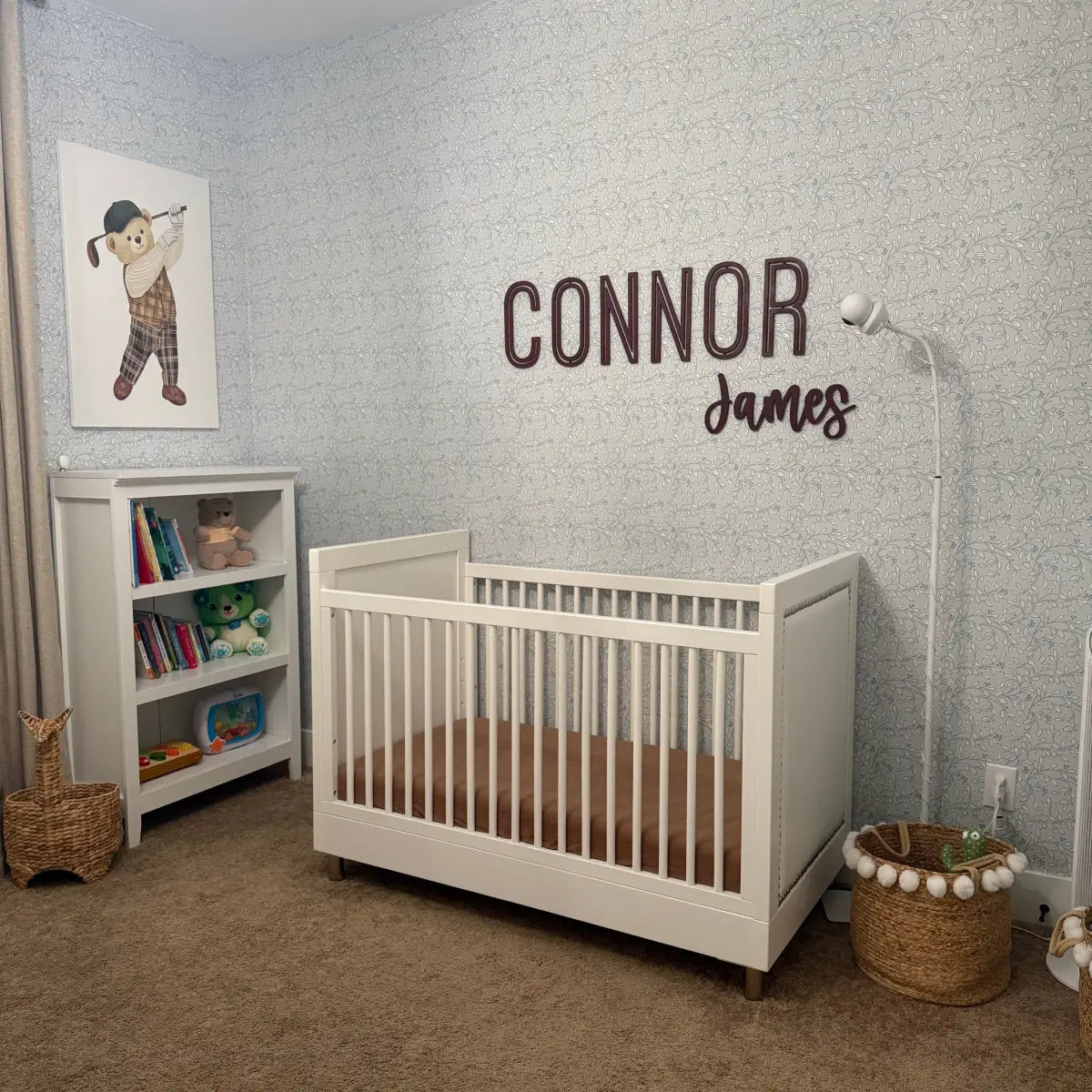 Peyton Wallpaper - Petite Leaf Swirls - by Kimberly Morgan - Loomwell Home Goods