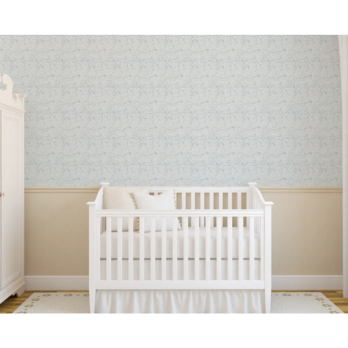 Peyton Wallpaper - Petite Leaf Swirls - by Kimberly Morgan - Loomwell Home Goods