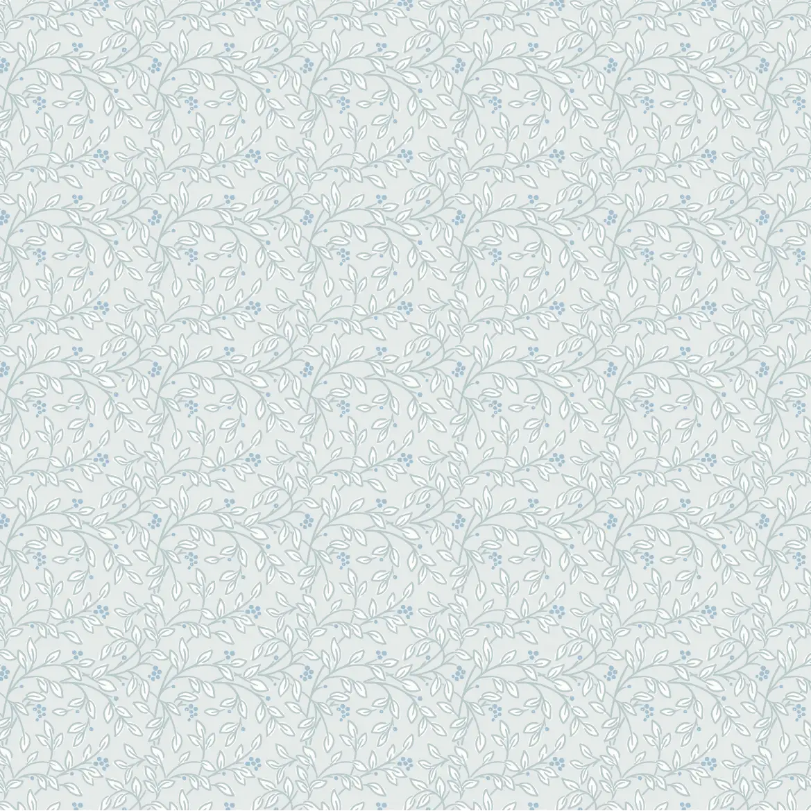Peyton Wallpaper - Petite Leaf Swirls - by Kimberly Morgan - Sample 1 foot by 1 foot / Gray - Loomwell Home Goods