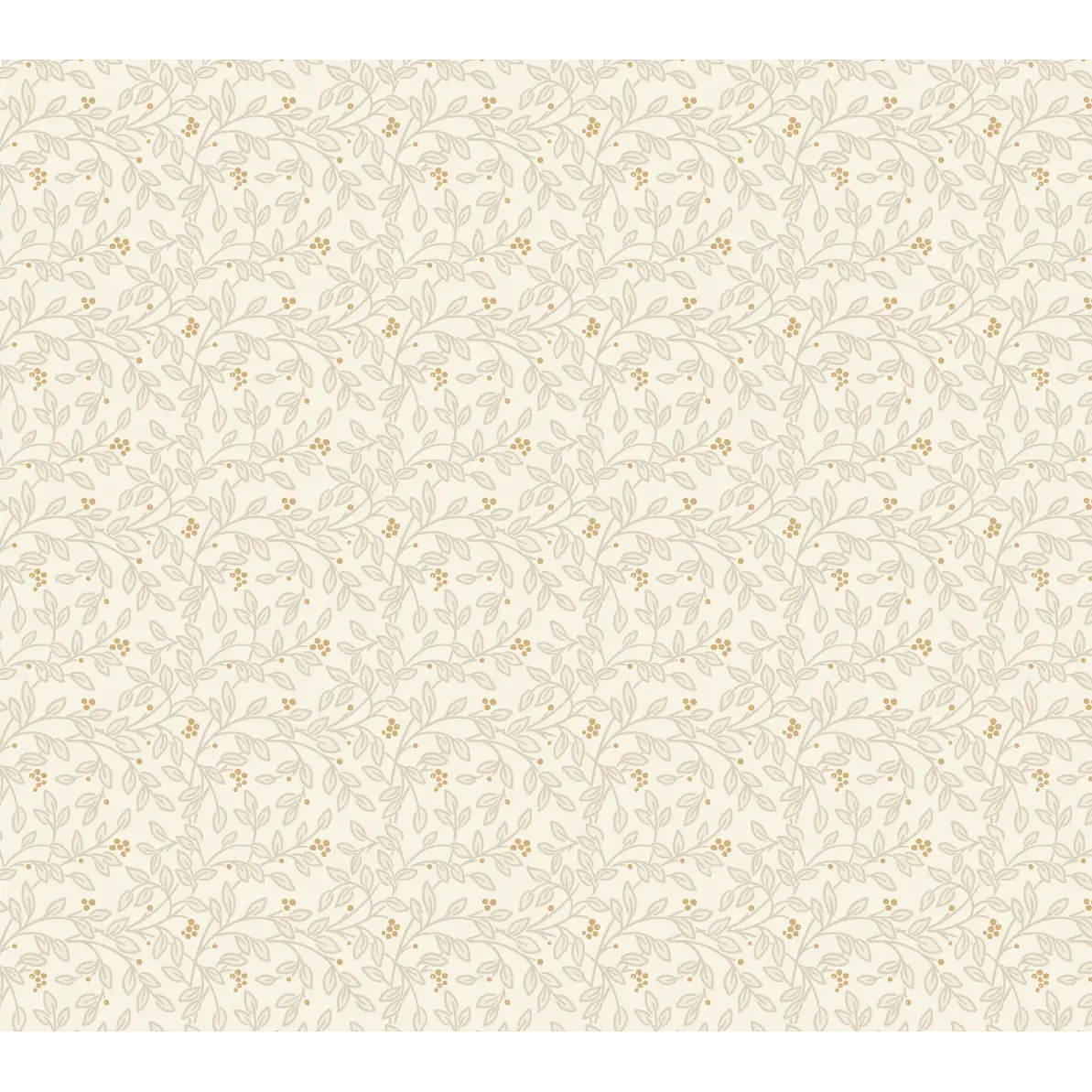 Peyton Wallpaper - Petite Leaf Swirls - by Kimberly Morgan - Sample 1 foot by 1 foot / Neutral - Loomwell Home Goods