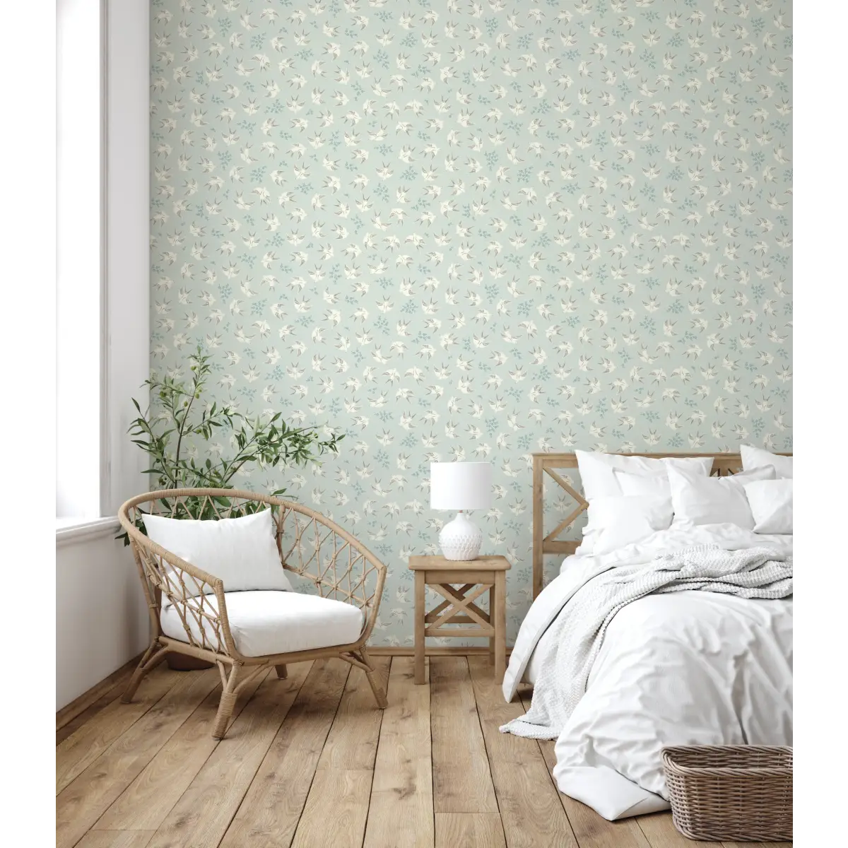 Piers Wallpaper - Whimsical Birds - by Kimberly Morgan - Loomwell Home Goods