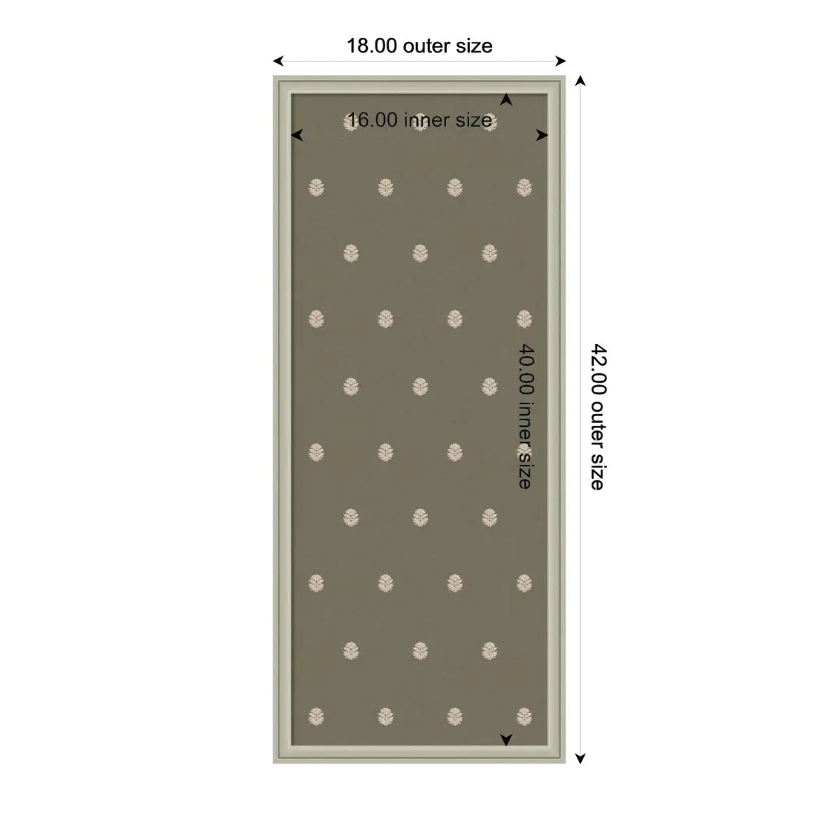 Pinboard Bulletin Board - Green Botanical Block Print - kateandlaurel