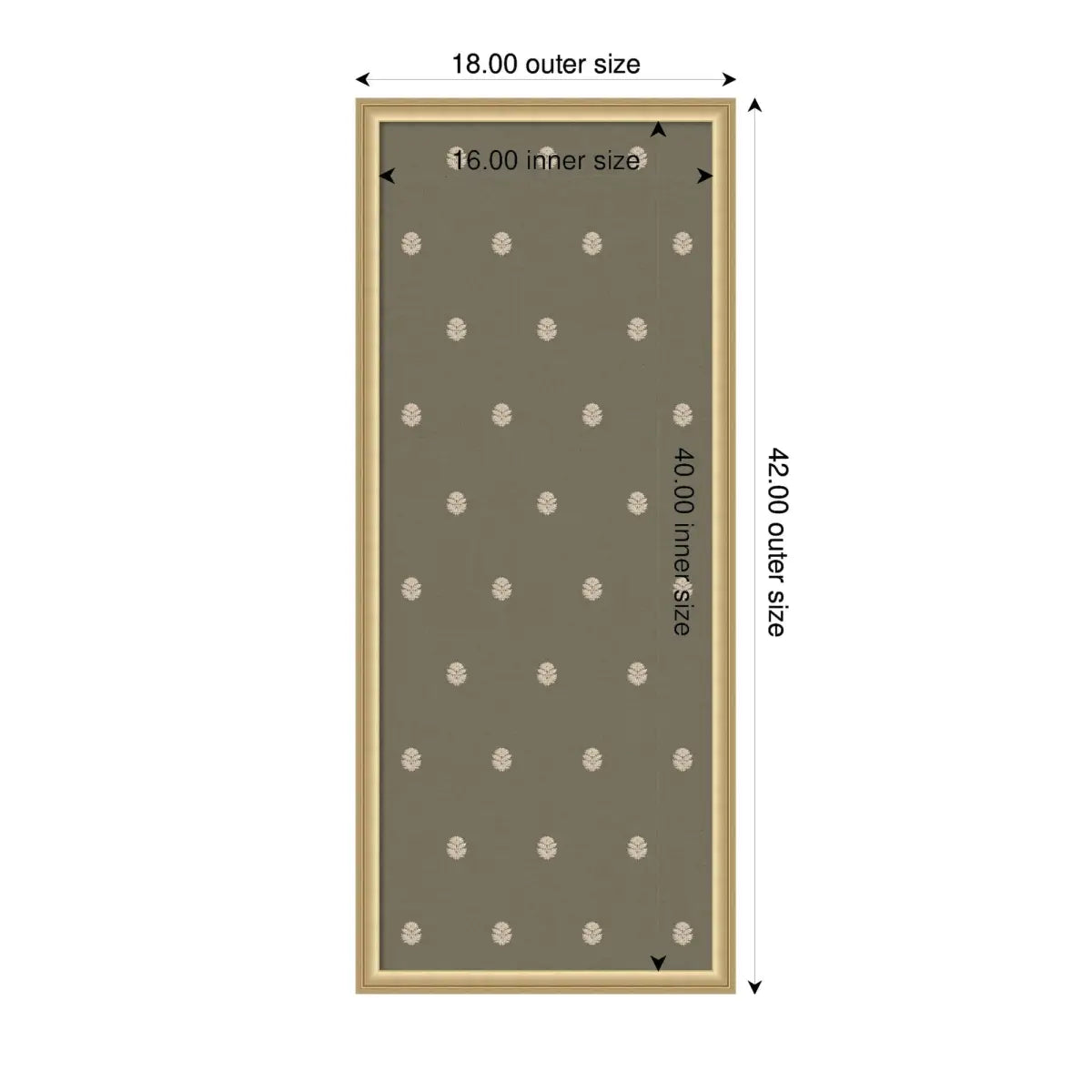 Pinboard Bulletin Board - Green Botanical Block Print - kateandlaurel