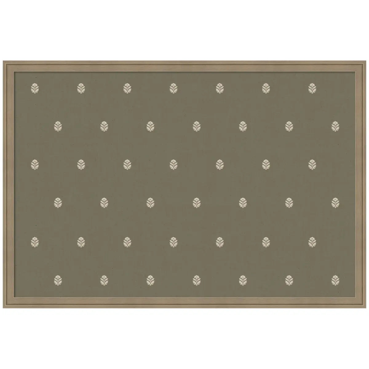 Pinboard Bulletin Board - Green Botanical Block Print - Florence Light Brown / 38x26 - kateandlaurel