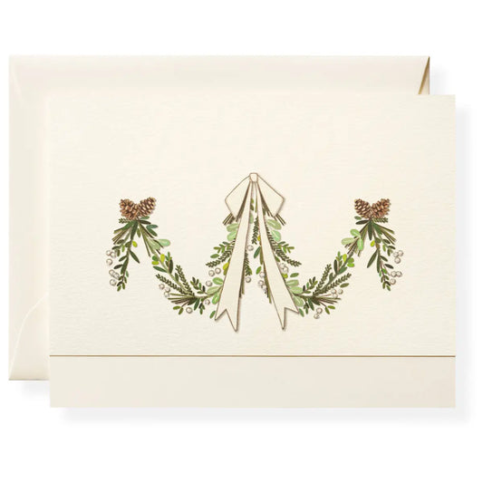 Holiday Note Card - Pine Swag - Karen Adams Designs