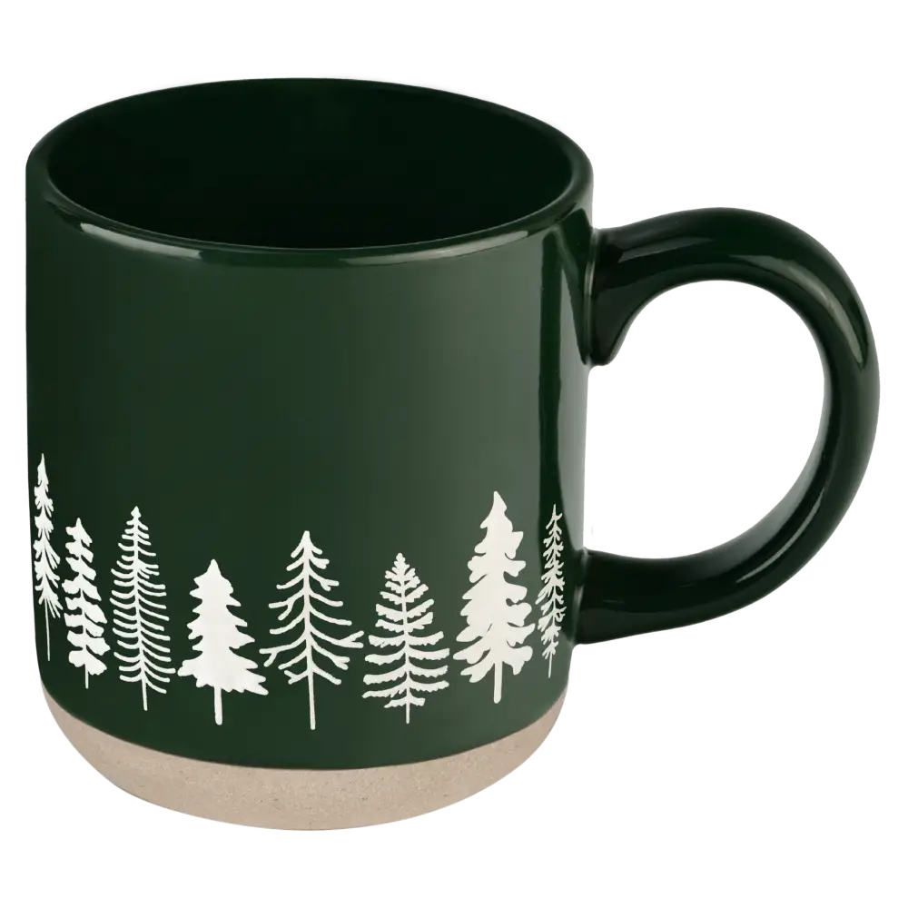 Pine Trees 14oz. Stoneware Coffee Mug - Sweet Water Decor