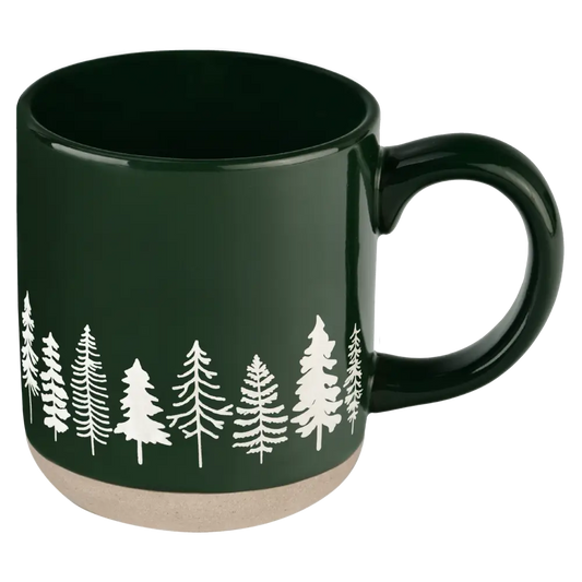 Pine Trees 14oz. Stoneware Coffee Mug - Sweet Water Decor