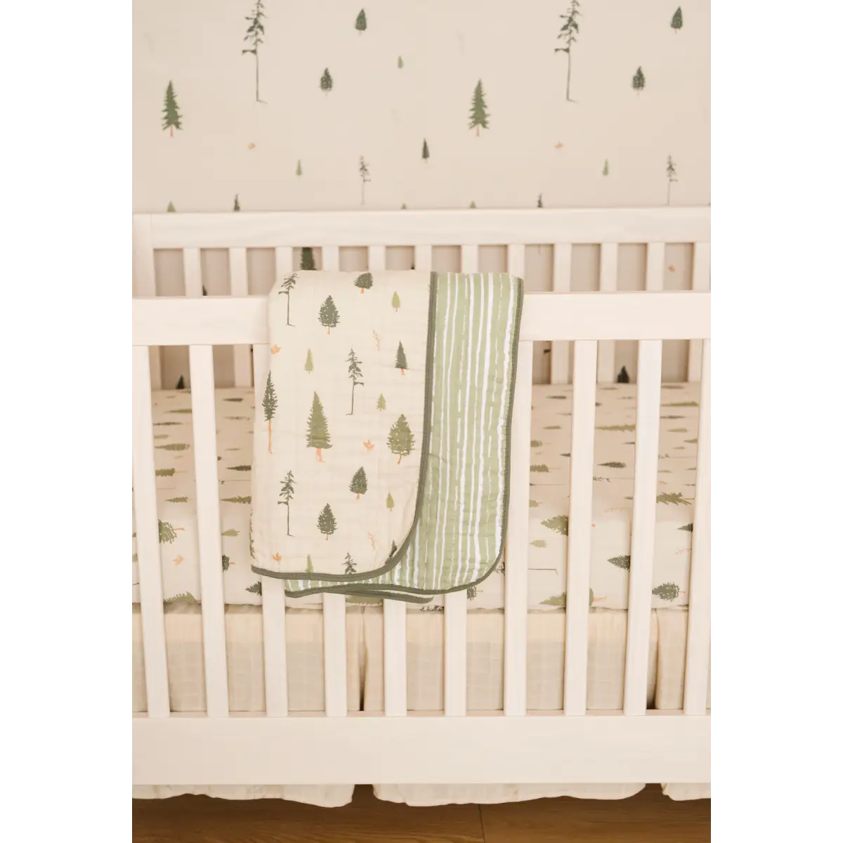 Pine Wallpaper - Little Pine Trees for Kids - by Saranoni - Loomwell Home Goods