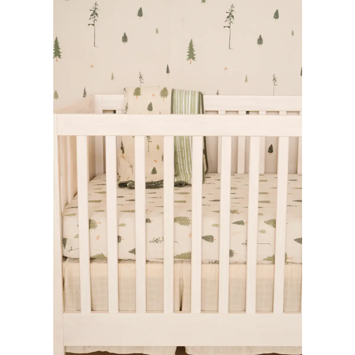 Pine Wallpaper - Little Pine Trees for Kids - by Saranoni - Loomwell Home Goods